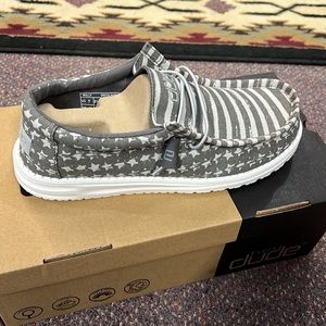 Hey Dude Wally Greyed Patriotic Shoes Mens USA Flag